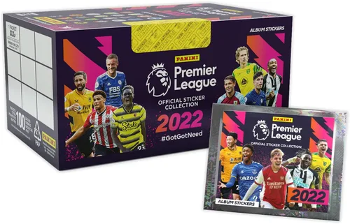 Vista 2 de Panini Colección de calcomanías de la Premier League 2022 (100 paquetes)
