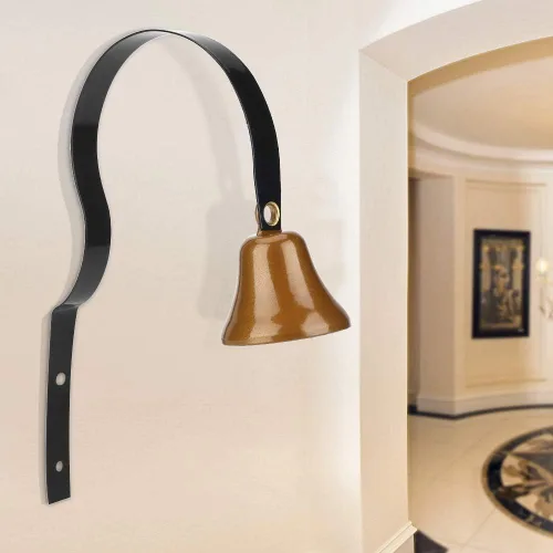 Vista 4 de Shop Keepers Bell, timbre de metal antiguo montado en la pared, timbre de metal para entrenamiento de perros, decoración del hogar, 1.6 pulgadas