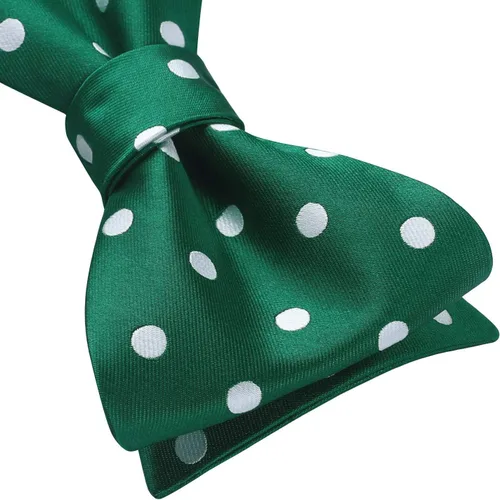 Vista 16 de HISDERN Pajaritas para hombre, diseño de lunares, corbatín y bolsillo cuadrado, clásico, esmoquin de negocios, boda, pajaritas, pañuelo