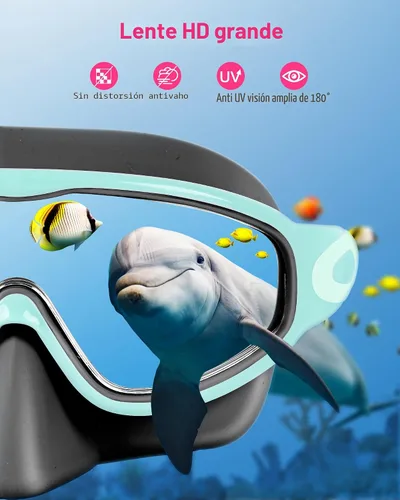 Vista 5 de Keary - Paquete de 2 gafas de natación para niños con cubierta nasal, anti-UV, antiempañamiento, para piscina y agua, para niños de 3 a 12 años