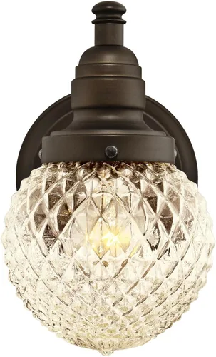 Vista 2 de Westinghouse Lighting 6313700 Eddystone - Accesorio de pared para exteriores con sensor de atardecer a amanecer, acabado de bronce aceitado