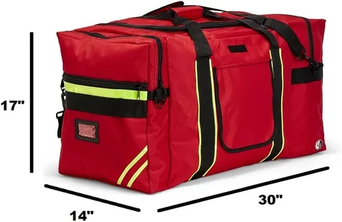 Vista 2 de TheFireStore TFS - Bolsa de equipo de bomberos jumbo, color rojo