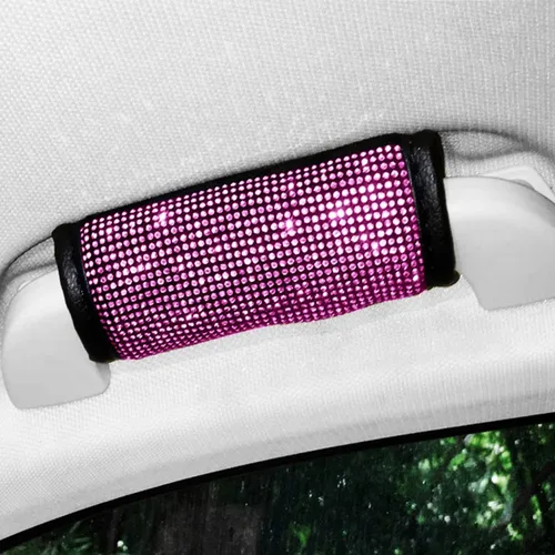 Vista 17 de Paquete de 2 fundas brillantes para manija de puerta de seguridad para automóviles, con cristales brillantes, almohadillas protectoras para manija
