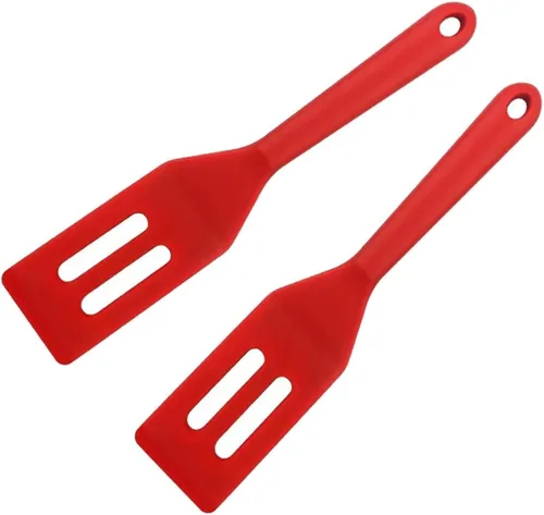 Vista 8 de Juego de 2 espátulas de silicona, mini espátulas pequeñas y flexibles para brownie para utensilios de cocina antiadherentes, perfecto para cocinar
