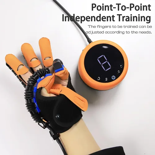 Vista 3 de Guantes de robot de rehabilitación, dispositivo de recuperación de mano de golpe, equipo de terapia de accidente cerebrovascular para adultos, 5