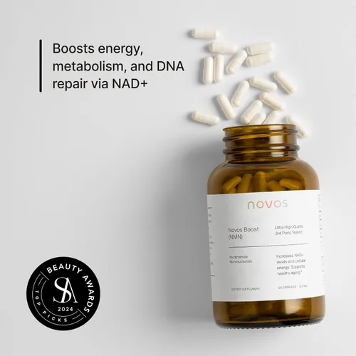 Vista 2 de Novos Boost NMN 250mg Probado por terceros Pureza ultra alta para apoyo NAD+, energía y longevidad Suplemento NMN estabilizado para hombres