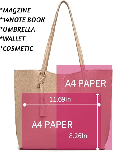 Vista 2 de Lieseh Bolso de mano bohemio para mujer para hombro y mano con bolsillo