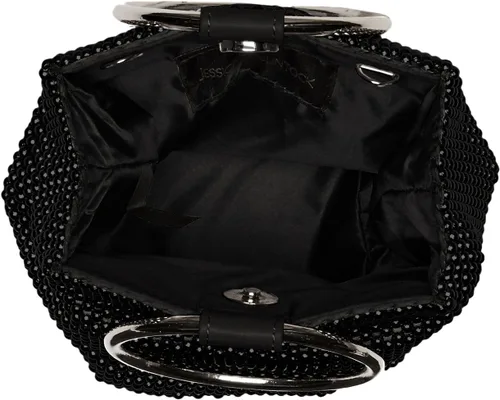 Vista 6 de Jessica McClintock Womens Gwen bola malla Anillo Wristlet Pouch Embrague