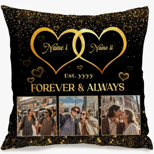 Vista 13 de Personalized One Picture Pillow Cover with Custom Text Allowing You to Create a Memorable Cushion Design That fits Your Sofa or Bedroom While