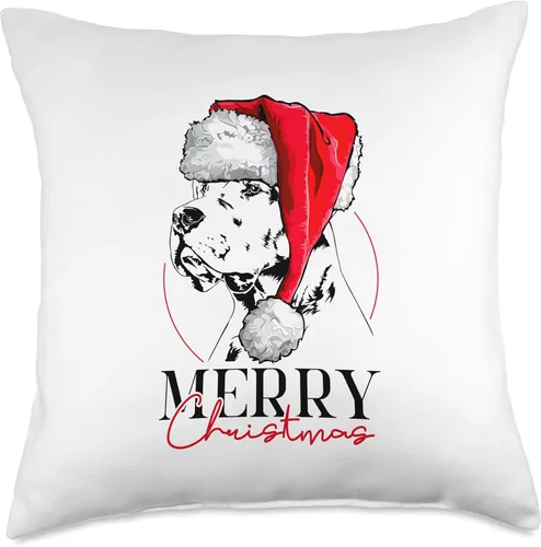 Vista 4 de Funny Santa Dogo Argentino Merry Christmas dog mom dog Throw Pillow