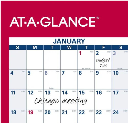 Vista 4 de AT-A-GLANCE Calendario borrable 2026, planificador de pared de borrado en seco, 12 x 16 pulgadas, pequeño, vertical-horizontal, reversible, compacto