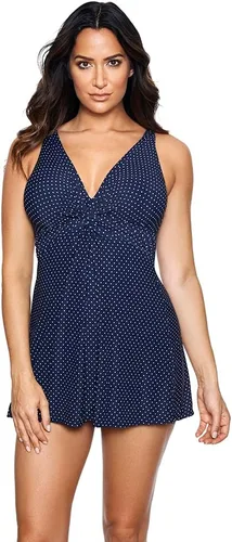 Vista 6 de Miraclesuit Traje de baño de una pieza para mujer, talla grande, diseño de punto de pin, Oceanus
