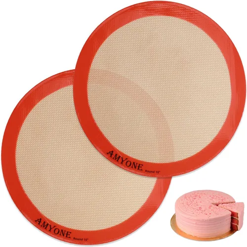 Vista 15 de AMYONE Alfombrilla para hornear de silicona de un cuarto, 2 piezas de alfombrillas para hornear de silicona antiadherente, hoja para galletas