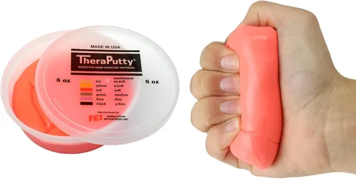 Vista 12 de CanDo 10-0920 TheraPutty - Masilla de ejercicio de mano estándar, Mediana, 1oz
