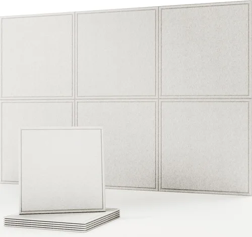 Vista 12 de Soundproofing Panels, Decorative Acoustic Wall Art, Sound Absorbing, 6 Pack Spatial Line