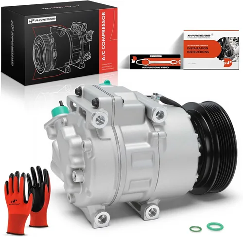 Vista 10 de A-Premium Compresor de aire acondicionado con embrague compatible con Kia Sorento 2011-2012, Hyundai Santa Fe Veracruz 2007-2012, 3.3L 3.5L 3.8L