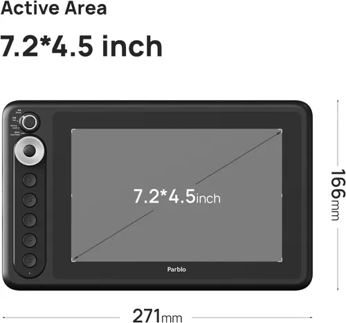 Vista 8 de Parblo Intangbo X7 Tableta de Dibujo 7.2x4.5 pulgadas Tabletas Gráficas, Tableta de Dibujo Digital con Interruptor de Modo, 6 Teclas Personalizadas