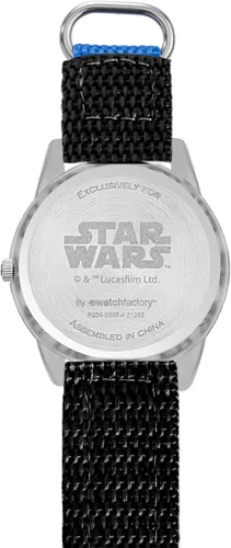 Vista 3 de STAR WARS Reloj de profesor de tiempo plástico para niños, reloj analógico de correa de nailon de cuarzo, Azul, Plástico