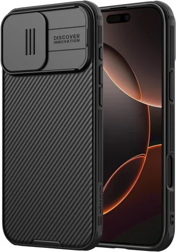 Vista 16 de Nillkin Funda para iPhone 16 con cubierta deslizante para cámara, [protección mejorada de lente de cámara] Funda protectora delgada a prueba