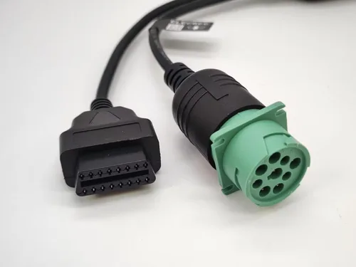 Vista 4 de Elecbee J1939 9 Pin macho y hembra a OBD2 16 Pin hembra interfaz camión Y-Cable adaptador 3.3 ft