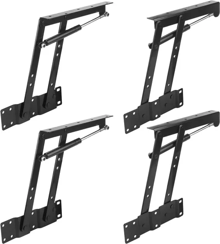 Vista 8 de 1 par de bisagras plegables y de elevación, bisagra hidráulica de elevación de alta resistencia para hardware de mecanismo del hogar, herramienta
