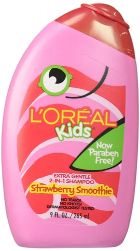Vista 7 de L'Oreal Kids Champú extra suave 2 en 1, batido de fresa, 9 onzas líquidas