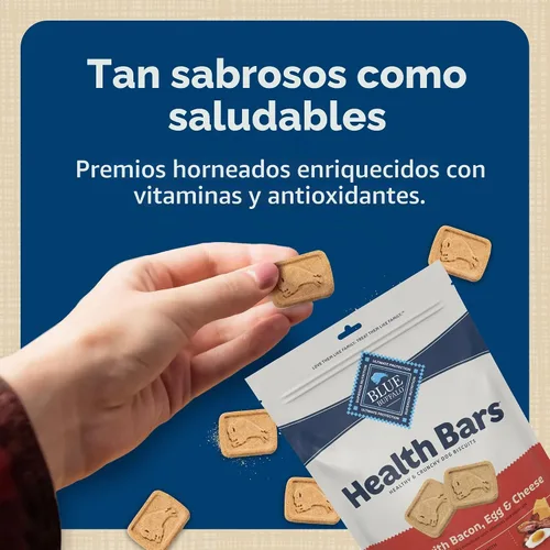 Vista 6 de Blue Buffalo Health Bars - Mini galletas para perros con huevo y queso