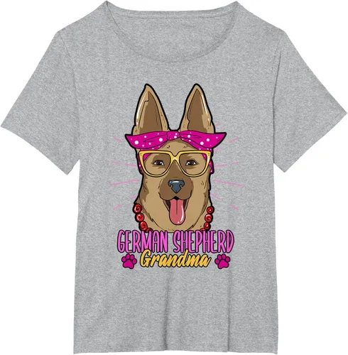Vista 17 de Camiseta de piel de pastor alemán para mujer, con diseño de pata de mamá, padre, amor, perros, perro, Negro, S