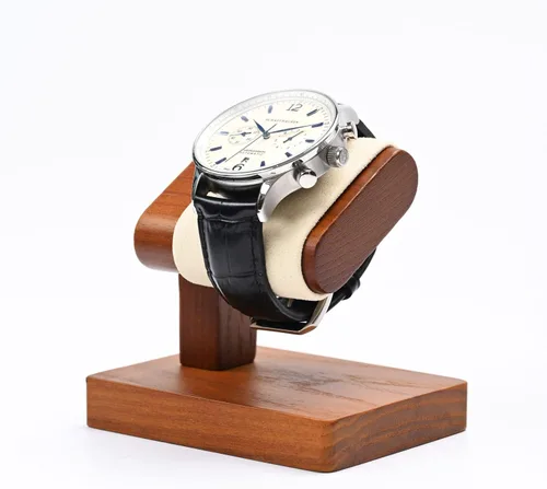 Vista 10 de Oirlv Organizador de pulsera con soporte de exhibición de reloj doble de Doble blanco cremoso