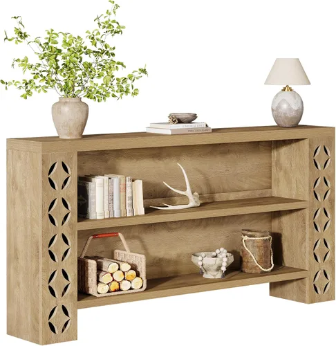 Vista 9 de Tribesigns Mesa consola de entrada extra larga de 70.9 pulgadas con almacenamiento, mesa de sofá estrecha detrás del sofá, muebles de entrada