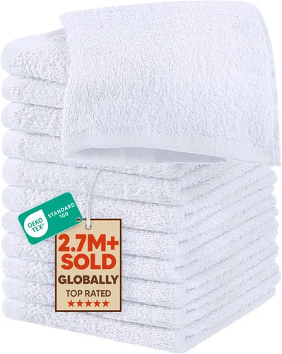 Vista 33 de Utopia Towels Juego de 12 paños de algodón – 100% algodón hilado en anillo, paños de franela de alta calidad, altamente absorbentes y suaves al