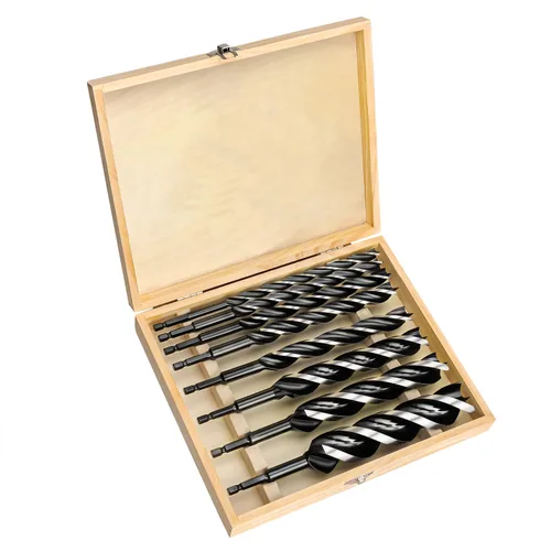 Vista 13 de Broca de barrena para madera de 1-1/4" x 12" - Broca de barrena extra larga de 3 flautas para madera, acero de alto carbono con vástago de 3/8