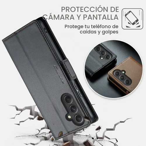 Vista 6 de Compatible con Samsung Galaxy A54 - Funda tipo cartera con bloqueo RFID, funda de piel con función atril para Samsung Galaxy A54 5G de 6.4 pulgadas