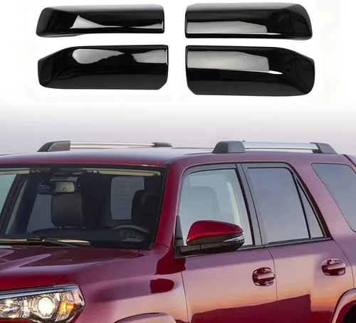 Vista 11 de HIGH FLYING Cubiertas protectoras negras para patas de rieles de techo para Toyota 4Runner N210 2003-2009 Negro