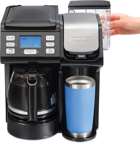 Vista 10 de Hamilton Beach FlexBrew Trio - Cafetera de goteo de 2 vías y una sola Negro