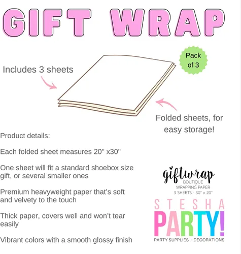 Vista 5 de Papel de regalo para fiesta de cumpleaños de tren – Plegado plano 30 x 20 pulgadas (3 hojas)