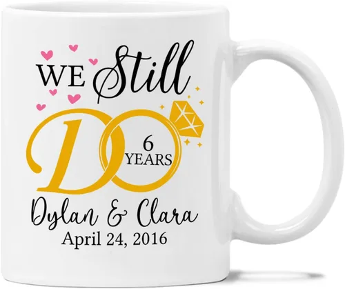 Vista 11 de Taza de regalo para novio/novia, regalos personalizados para agregar más amor al mundo, regalos de taza con nombre personalizado para recién