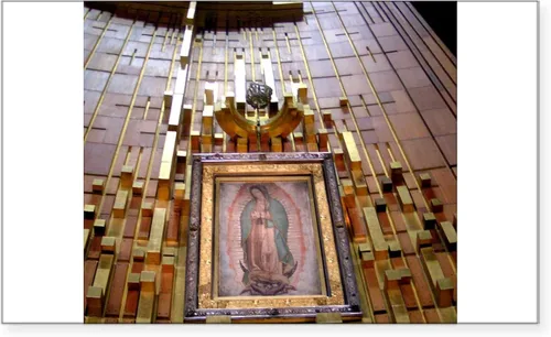 Vista 6 de CafePress - Nuestra Señora de Guadalupe con Ángel, calcomanía rectangular para parachoques de auto