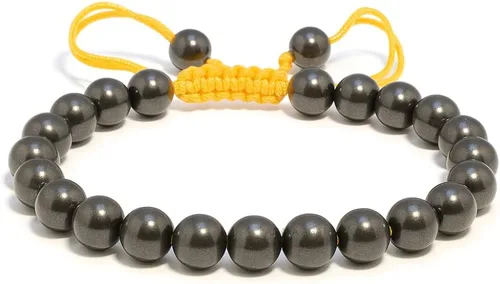 Vista 51 de Adjustable Crystal Bracelet – Gemstone Bead Bracelet with Adjustable Macrame String – Chic Gemstone Bracelet for Men and Women – 8mm Round Healing