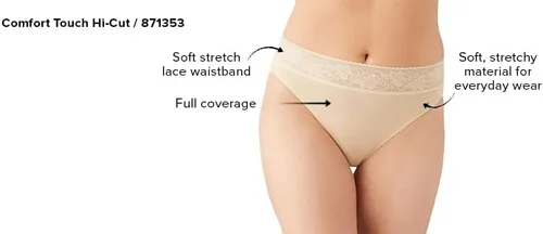 Vista 4 de Wacoal Braguita Comfort Touch Hi Cut para mujer