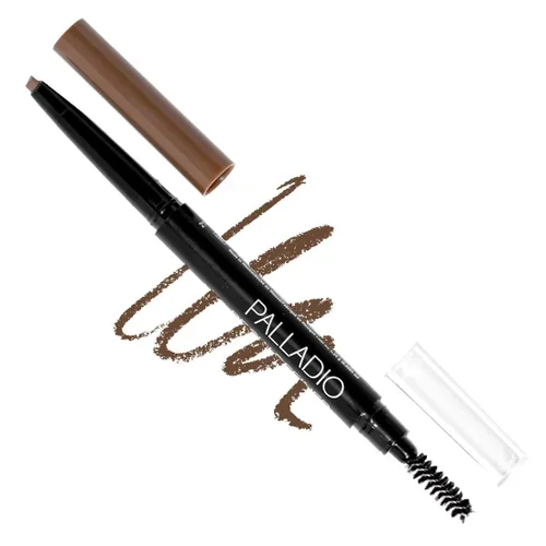 Vista 10 de Palladio Lápiz retráctil para definir cejas, punta triangular rellena las cejas para un aspecto natural, domina y da forma a las cejas con cepillo