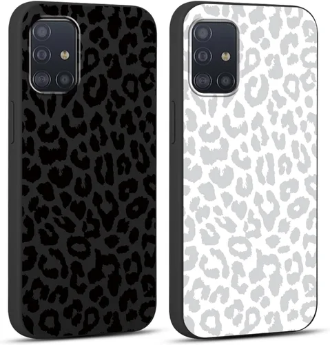 Vista 57 de Pack de 2 fundas con estampado de guepardo para Samsung Galaxy A03s 4G de 6.5", fundas de diseño de patrón de leopardo de lujo, de silicona suave