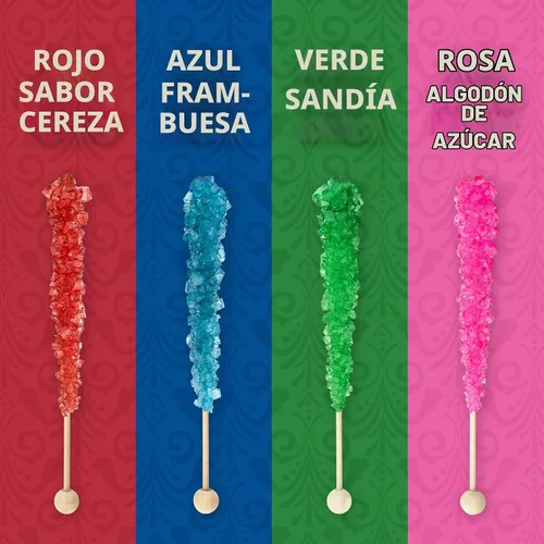 Vista 3 de Boone's Mill - Palitos de caramelo de cristal de roca de sabores surtidos, 36