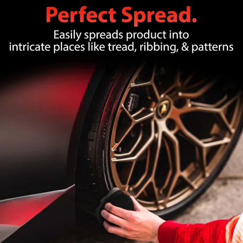Vista 3 de Adam's Polishes Pro Neumático Agarre Hexagonal Aplicador - Herramienta de Esponja de Espuma para Brillo de Neumáticos y Detalles de Coche