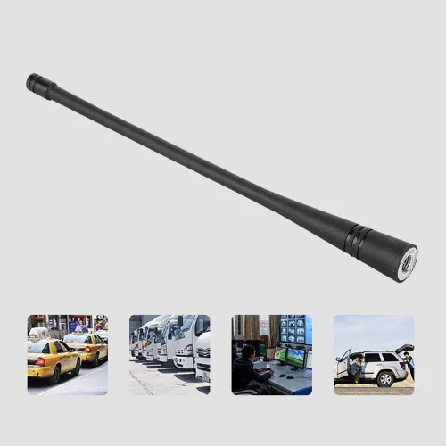 Vista 7 de ASHATA Antena de goma suave UHF masculina de SMA para 2 vías Radio Walkie Talkie frecuencia 400-520MHz, sola banda con información estable