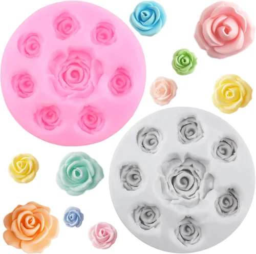 Vista 20 de Moldes de silicona de girasol, molde de fondant de flores para decoración de pasteles, decoración de cupcakes, pasta de caramelo de chocolate, juego