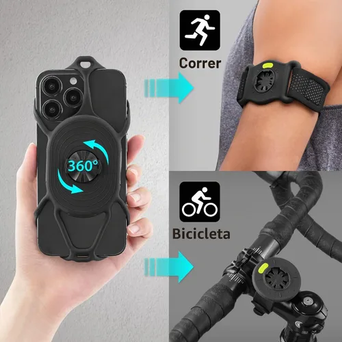 Vista 3 de Bone Kit de conexión para correr + Bike Tie Connect 2, soportes universales