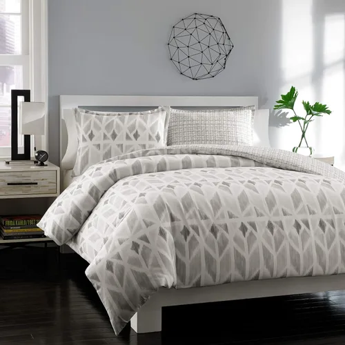 Vista 9 de City Scene - Juego de funda de edredón para cama individual, ropa de cama 100% algodón suave para comodidad durante todo el año, juego de cama de 2