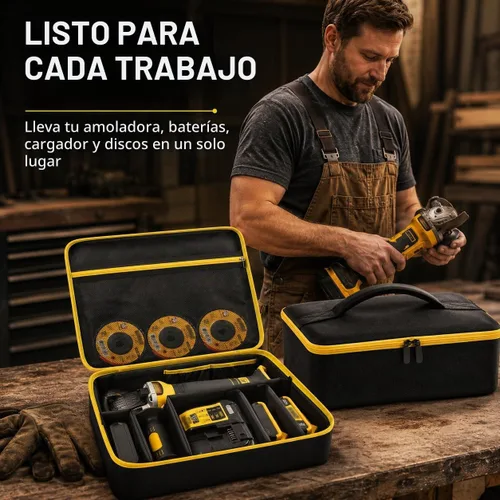 Vista 7 de Bolso Compatible con Esmeriladora DEWALT 20V MAX* (DCG413B), También Compatible con FLEXVOLT ADVANTAGE Sin Escobillas Sin Cable (DCG416B), Estuche