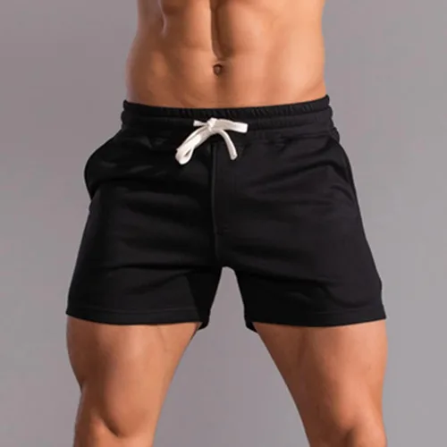 Vista 2 de Muscularfit Pantalones cortos deportivos para hombre, para deportes al aire libre, gimnasio, atléticos, cómodos, con cordón, pantalones cortos